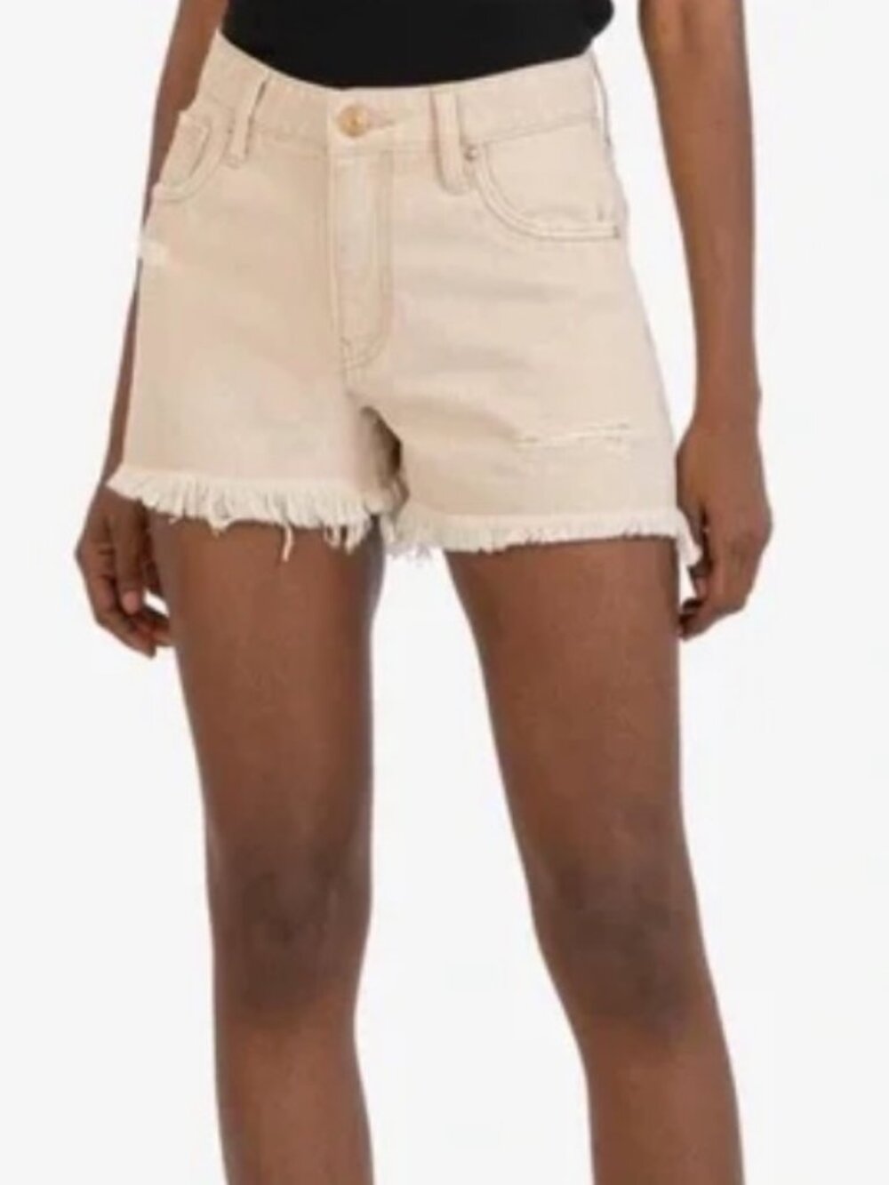 Kut from the Kloth Jane High Rise Cut Off Shorts in Nude Size 16 NWT!
